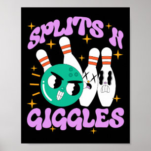 Poster Dividem-se em Giggles Funny Boliche Team Bowler Sp