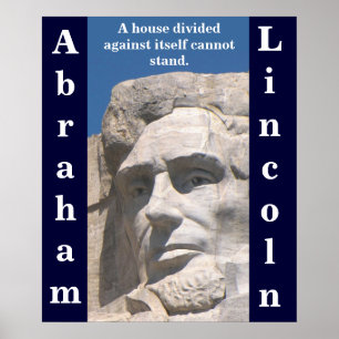 Poster dividido casa de Abraham Lincoln