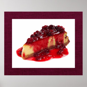 Poster divina decadente da arte do bolo de queijo