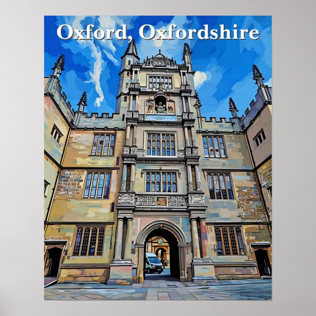 Poster Divindade em Stone - Biblioteca Bodleian, Oxford (Frente)