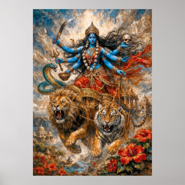 Poster Divine Kali Chariot (Frente)