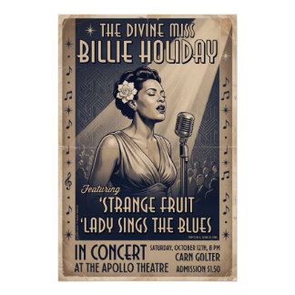 Póster Divine Miss Billie Holiday