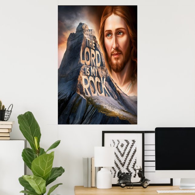 Poster Divine Savior: O Senhor é a minha pedra (Escritório em casa)