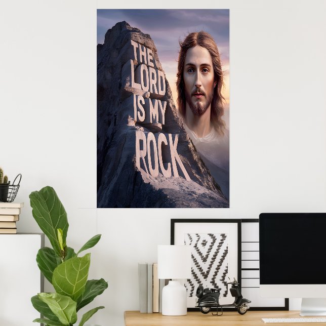 Poster Divine Savior: O Senhor é a minha pedra (Escritório em casa)