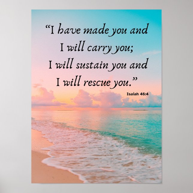 Poster Divine Strength in Every Season – Isaiah 46:4  (Frente)