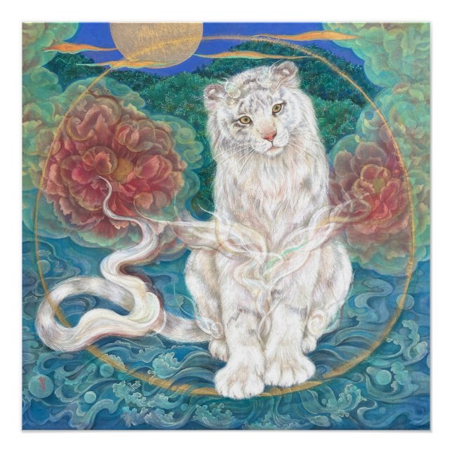 Póster Divine White Tiger of the Moonlit Ring (Frente)