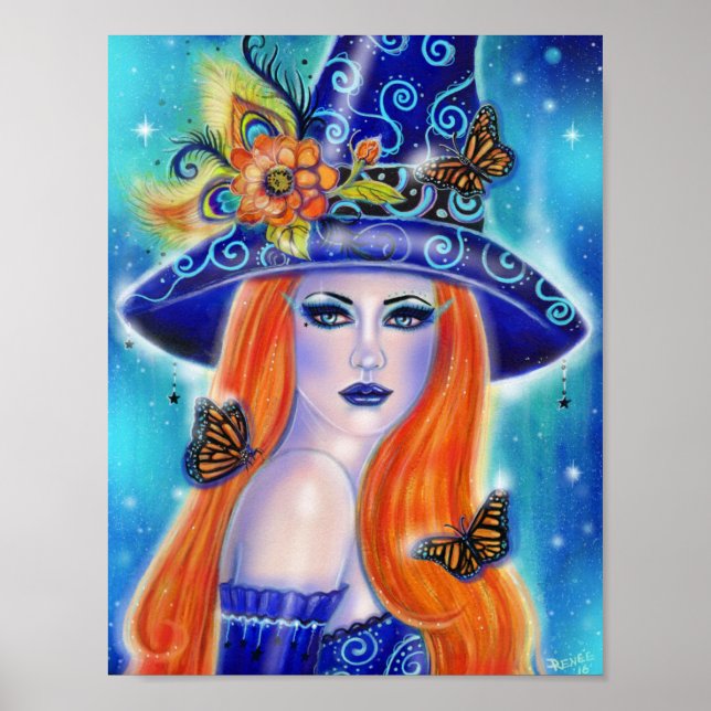 Poster Divinia Colorful Halloween witch by Renee Lavoie (Frente)