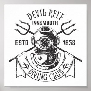 Poster Divino Club Innsmouth Lovecraftian