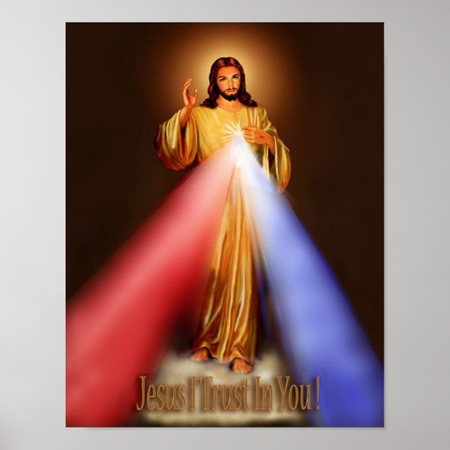 Póster Divino Compaixão Jesus Confio Em Você Imagem Devot (Frente)
