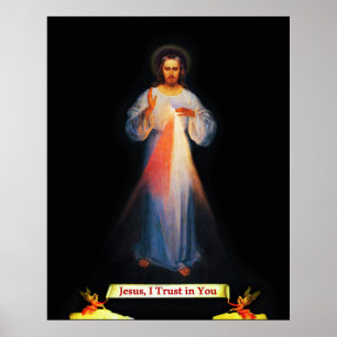 Poster Divino Jesus Faustina 02 Impressão 2020