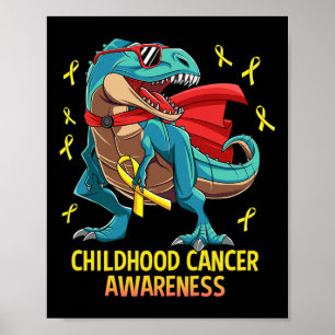 Poster Divirta Dinossauro T-Rex Crianças Canceres Sensibi