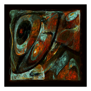 Póster Divisão de Abstrato de Tempo