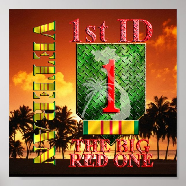 Póster Divisão de Infantaria da rua Vietnam Veteran (Frente)