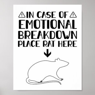 Poster Divisão Emocional de Rato  Presentes De Animais D