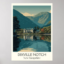 Poster Dixville Notch New Hampshire Lake