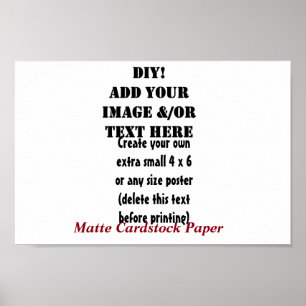Póster DIY criam seus próprios 12 x 8 A8 Cardstock Matte