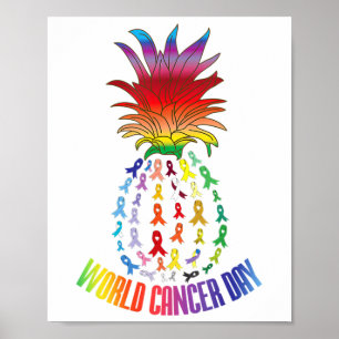 Poster Dizendo Dia Mundial do Câncer Conscientização Abac