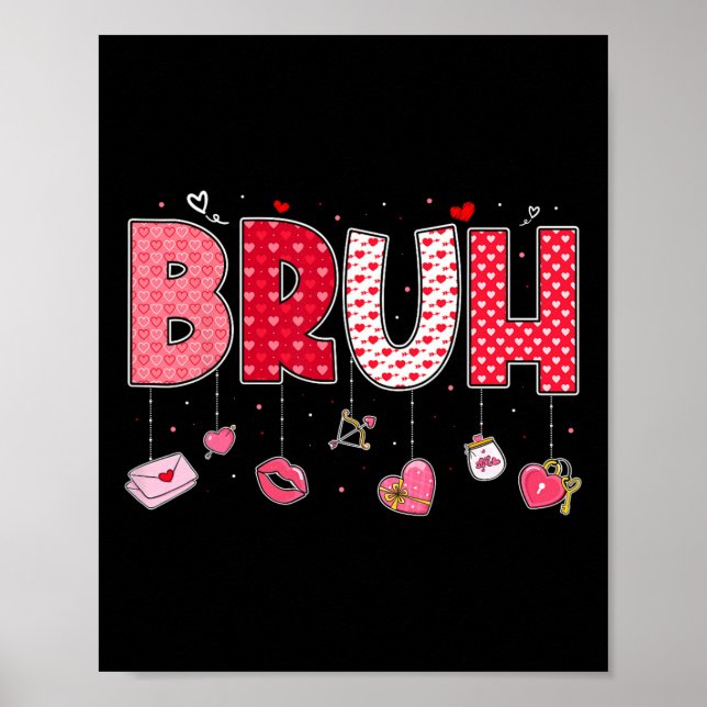 Poster Dizendo engraçado do meme Bruh Saudação Bro adoles (Frente)