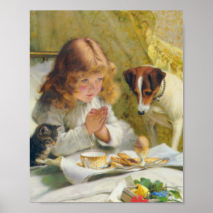 Poster Dizendo nossas orações Suspense Charles Burton Bar