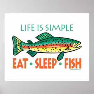 Póster Dizendo Pesca Engraçado
