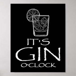 Poster Dizendo Tónico de Gim Engraçado Oh É Hora do Gim 