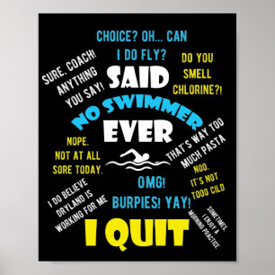 Poster Dizia Que Nenhuma Nadadora Alguma Vez Competitiva