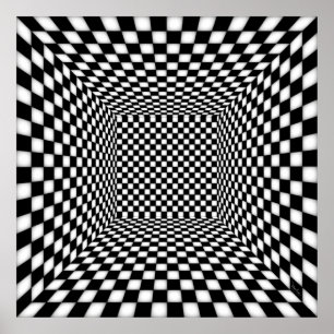 Poster Dizzying Lighted Checkered Chamber