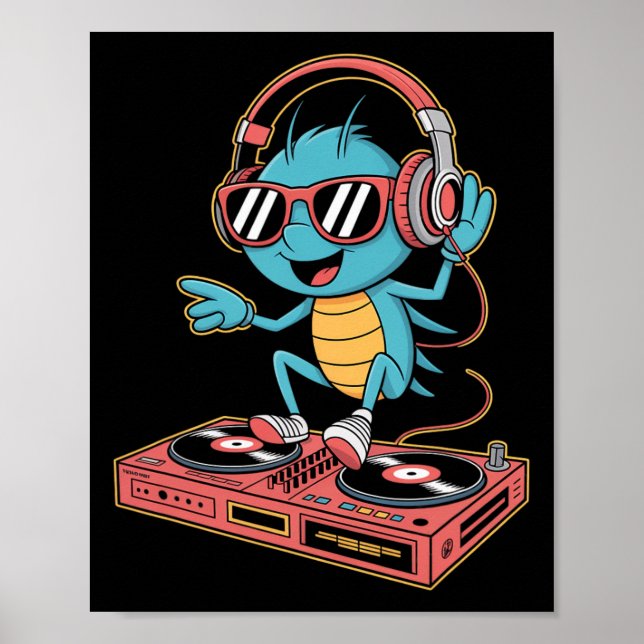 Poster Dj Cricket Spin A Música Vibes da Festa  (Frente)