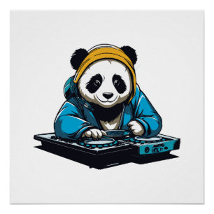 Póster DJ Kawaii Panda