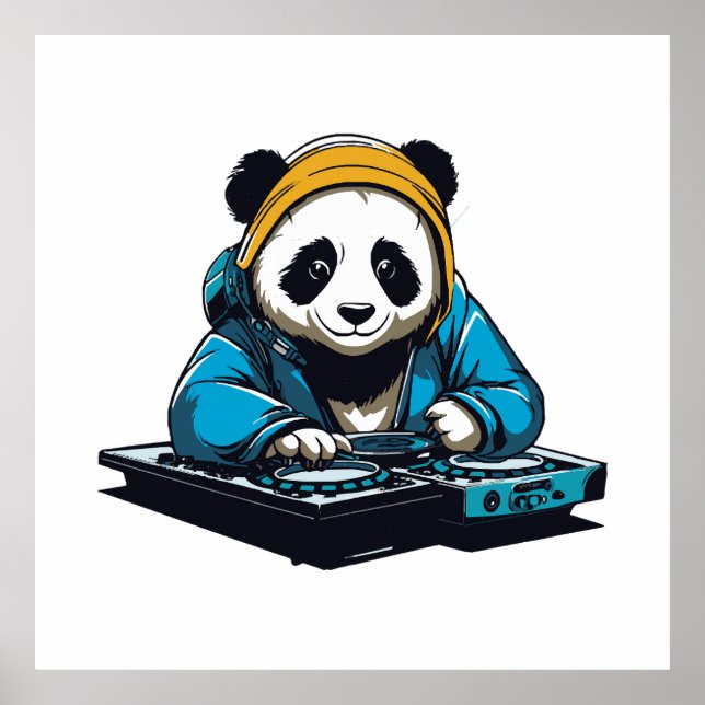 Poster DJ Kawaii Panda (Frente)