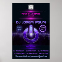 DJ Music e Dance Gig adicionar foto e logotipo
