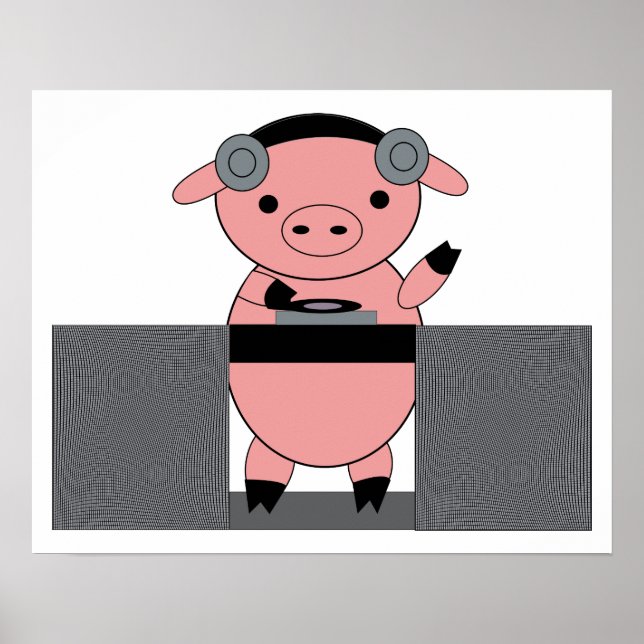 Póster DJ Piggy Pig (Frente)
