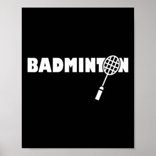 Poster Dminton minimalista - Racquet Shuttle Dminton