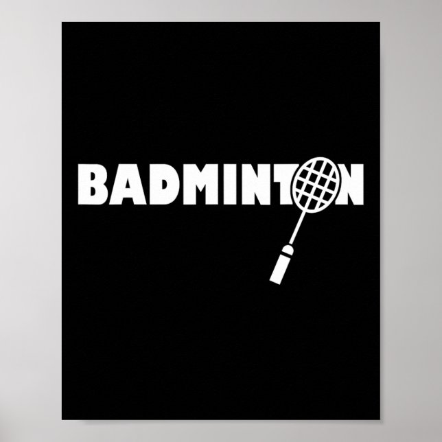 Poster Dminton minimalista - Racquet Shuttle Dminton (Frente)
