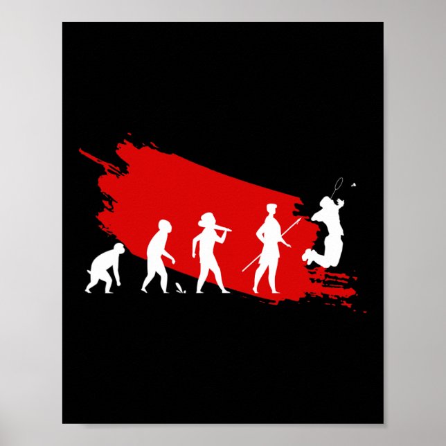 Poster Dminton Player Evolution Engraçado De Treinador Es (Frente)