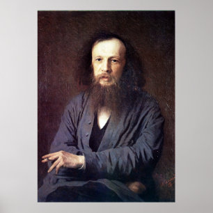 Póster Dmitri Ivanovich Mendeleev por Ivan Kramskoy