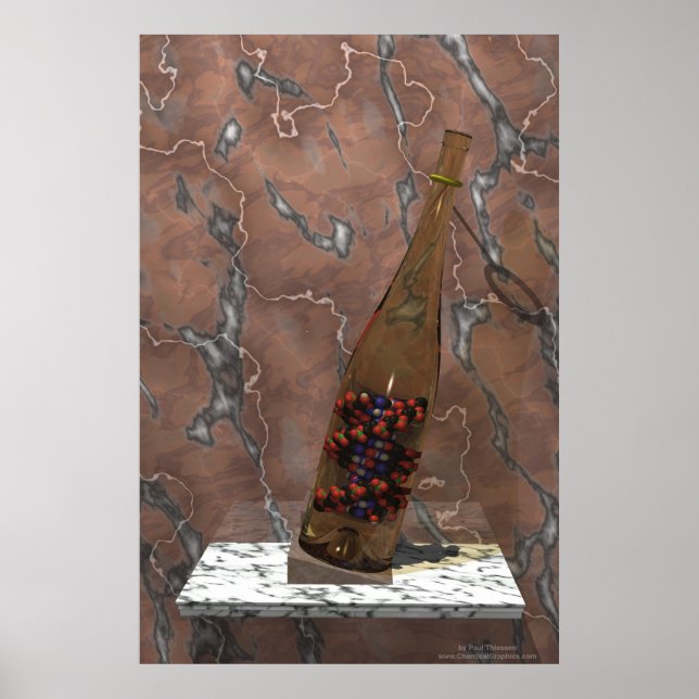 Poster DNA em uma garrafa (Frente)