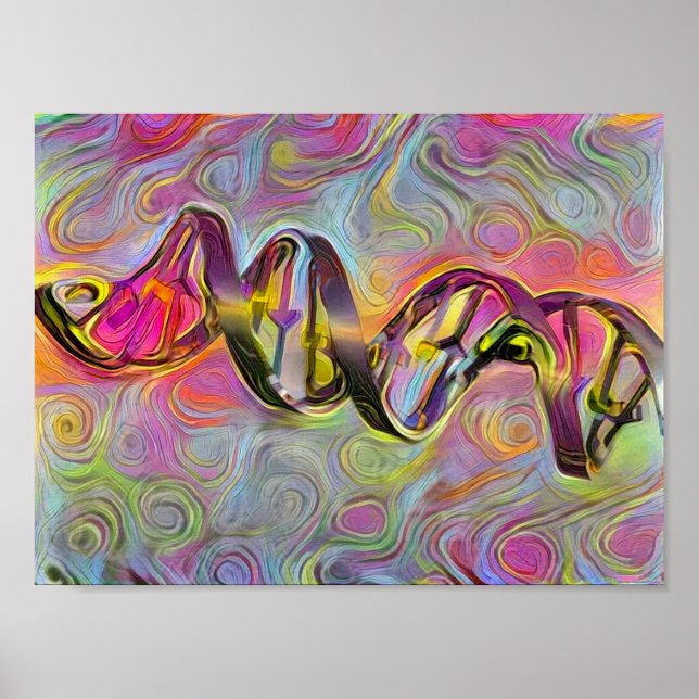 Poster DNA Strand Trabalho de arte (Frente)