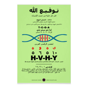 Póster DNA YHVH - Árabe