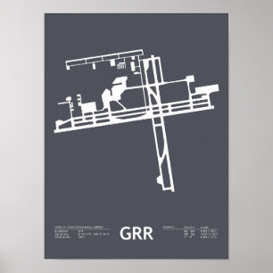 Poster do Aeroporto Grand Rapids (GRR): Gerald R F