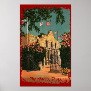 Poster do Alamo Vintage Texas