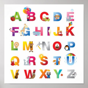 poster do alfabeto infantil