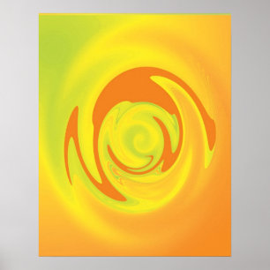 Poster do amarelo alaranjado de Wirlwind