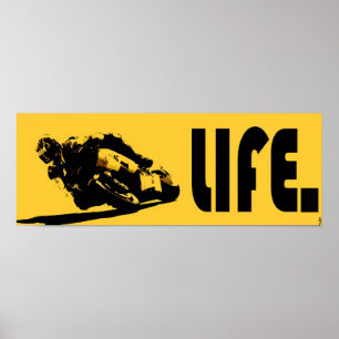 Poster do amarelo da vida de Moto