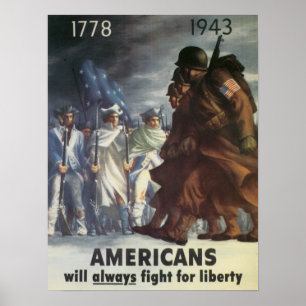 Poster Do americano da vontade luta sempre para a