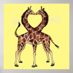 Poster do amor do girafa