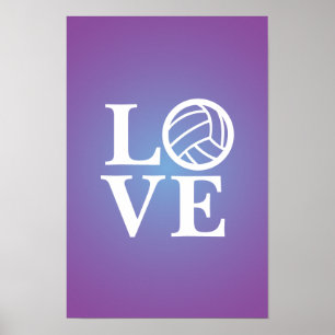 Poster do amor do voleibol