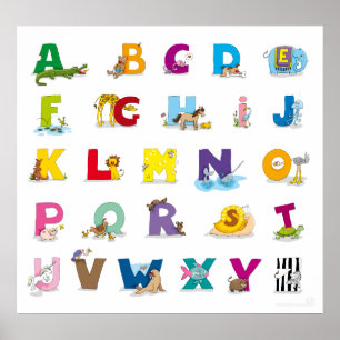 Poster do Animal-Alfabeto
