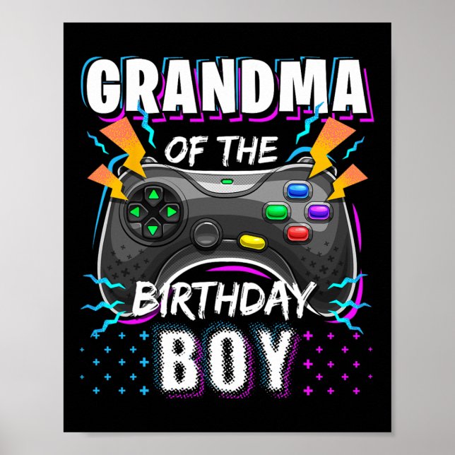 Poster Do Aniversário Do Jogo De Vídeo Aparente (Frente)