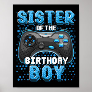 Poster Do Aniversário Do Jogo De Vídeo De Aniversário Do